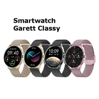 Garett Smartwatch Classy zlato-černá, ocel
