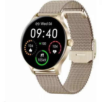 Garett Smartwatch Classy zlato-černá, ocel