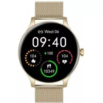 Garett Smartwatch Classy zlato-černá, ocel