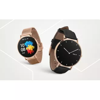 Garett Smartwatch Verona zlatá, černý řemínek