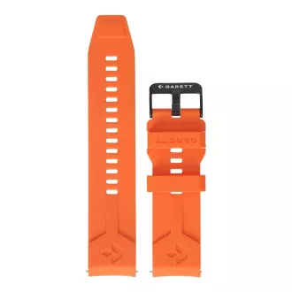 Garett univerzální řemínek 22 mm, oranžový silikonový
