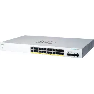 Cisco switch CBS220-24P-4G (24xGbE, 4xSFP, 24xPoE+, 195W) - REFRESH