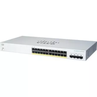 Cisco switch CBS220-24FP-4G (24xGbE, 4xSFP, 24xPoE+, 382W) - REFRESH