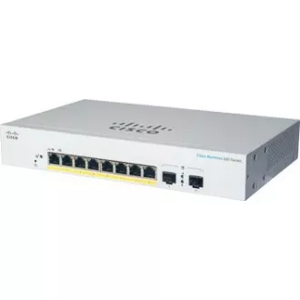 Cisco switch CBS220-8FP-E-2G (8xGbE, 2xSFP, 8xPoE+, 130W, fanless) - REFRESH Cisco switch CBS220-8FP-E-2G (8xGbE, 2xSFP, 8xPoE+, 130W, fanless) - REFRESH