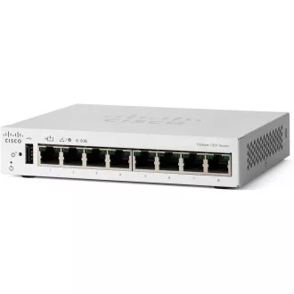 Cisco Catalyst switch C1200-8T-D (8xGbE, 1xPoE-in, fanless)