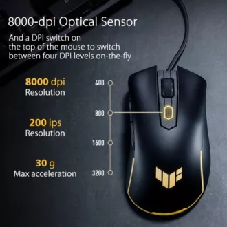 ASUS myš TUF GAMING M3 GEN II (P309), drátová, černá