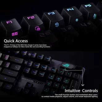 ASUS klávesnice ROG STRIX SCOPE II, mechanická, drátová, ROG RX RED / PBT, US