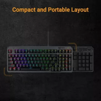 ASUS klávesnice TUF Gaming K3 GEN II, mechanická, US, šedá