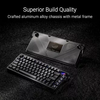 ASUS Klávesnice ROG Azoth Extreme, Mechanická, Bezdrátová BT, RF 2.4GHz, US, černá