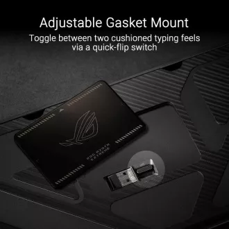 ASUS Klávesnice ROG Azoth Extreme, Mechanická, Bezdrátová BT, RF 2.4GHz, US, černá