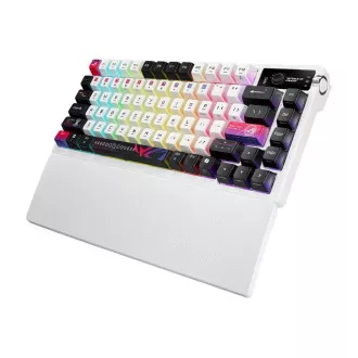 ASUS Klávesnice ROG Azoth X, Mechanická, Bezdrátová BT, RF 2.4GHz, US, bílá
