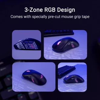 ASUS myš ROG Keris II Origin, bezdrátová herní myš, černá