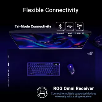 ASUS myš ROG Keris II Origin, bezdrátová herní myš, černá