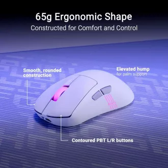 ASUS myš ROG Keris II Origin, bezdrátová herní myš, bílá