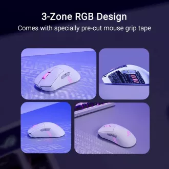 ASUS myš ROG Keris II Origin, bezdrátová herní myš, bílá