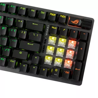 ASUS klávesnice ROG STRIX SCOPE II X, mechanická, drátová, ROG NX Snow V2, CZ/SK