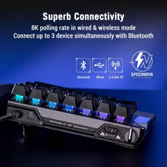 ASUS Klávesnice ROG Falcata, Mechanická, Bezdrátová, ARGB, černá