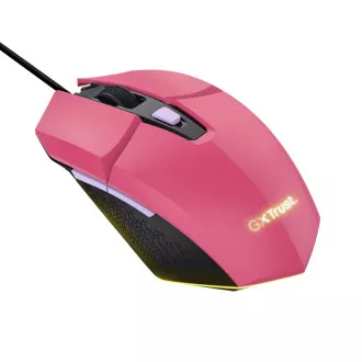 TRUST myš GXT 109P FELOX Gaming Mouse, optická, USB, růžová