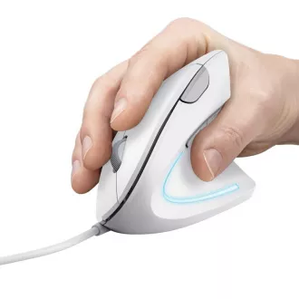 TRUST vertikální myš Verto ergonomická myš, USB, bílá
