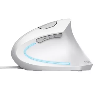 TRUST vertikální myš Verto ergonomická myš, USB, bílá
