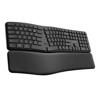 TRUST klávesnice Keyra, Ergonomická, Bezdrátová, US, černá