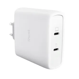 TRUST GaN Nabíječka MAXO 100W 2-Port, USB-C, bílá