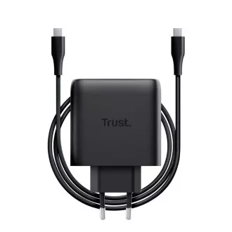 TRUST GaN Nabíječka MAXO 65W 2-Port, USB-C, černá