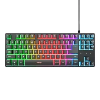 TRUST Klávesnice GXT 833 Thado, Membránová, USB, RGB, černá