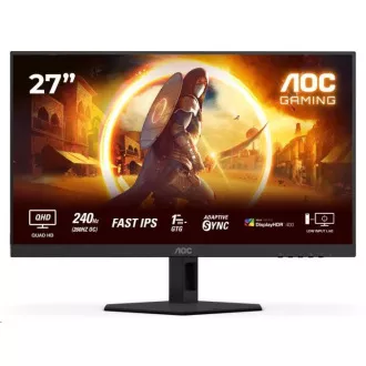AOC MT 27" Q27G4ZR - 2560x1440, Fast IPS, 240Hz (OC 260Hz), 2xHDMI, 1xDP, Repro, Pivot