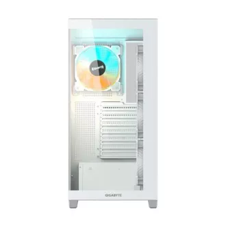 GIGABYTE case GB-C500PI ST, Mid tower, 1xUSB-C 3.2, 2xUSB 3.0, 4x 120mm ARGB Fan, bílá