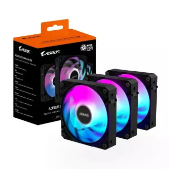 GIGABYTE ventilátor AORUS EZ CHAIN FAN 3-PACK, 3x120mm, černá