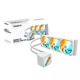 GIGABYTE Vodní chladič GAMING 360 ICE, 3x120mm, ARGB, LGA1851, AM5, bílá