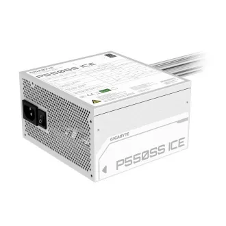 GIGABYTE zdroj P550SS ICE, 550W, 80+ Silver, 120mm, ATX 3.0, bílá