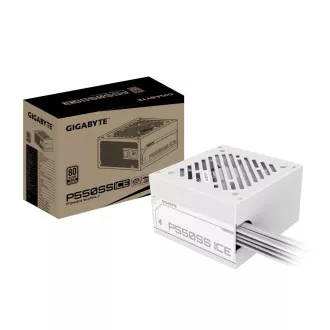 GIGABYTE zdroj P550SS ICE, 550W, 80+ Silver, 120mm, ATX 3.0, bílá