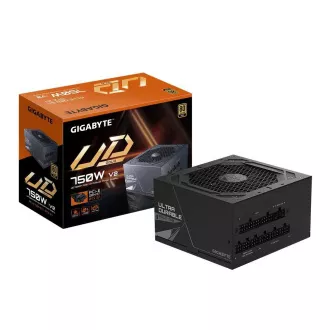 GIGABYTE zdroj UD750GM PG5 V2, 750W, 120mm, Plně modulární, 80 Plus Gold, ATX 3.1