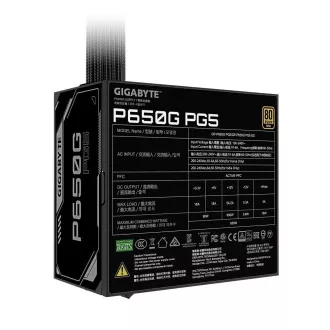 GIGABYTE zdroj P650G PG5, 650W, 120mm, 80 Plus Gold, ATX 3.1