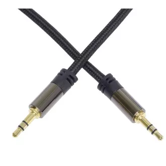PREMIUMCORD kabel, stíněný, Jack 3.5mm - Jack 3.5mm M/M 1, 5m