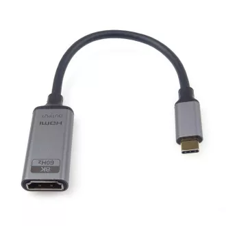 PremiumCord Adaptér USB-C na HDMI rozlišení obrazu 8K@60Hz, 4K@144Hz, 20cm