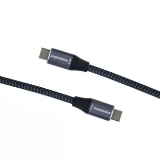 PREMIUMCORD USB-C kabel (USB 3.2 Gen2x2, 5A, 100W, 20Gbit/s) 3m, Šedá