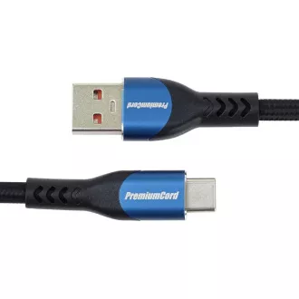 PREMIUMCORD Kabel USB-C na USB 2.0, Nabíjecí, 5A, 1.5m