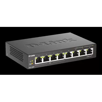 D-Link DGS-1008P 8-port Gigabit Desktop Switch, 4 porty jsou PoE+, PoE budget 68W