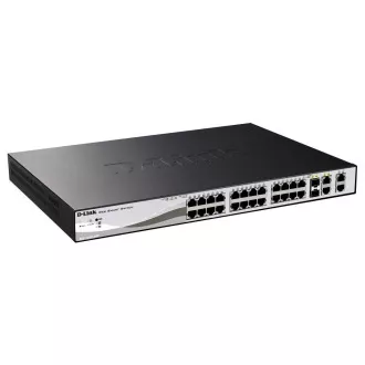 D-Link DES-1210-28P 24-port 10/100 PoE Smart Switch + 2 Combo 1000BaseT/SFP + 2 Gigabit D-Link DES-1210-28P 24-port 10/100 PoE Smart Switch + 2 Combo 1000BaseT/SFP + 2 Gigabit