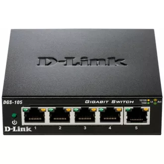D-Link DGS-105 5-port Gigabit Metal Housing Desktop Switch