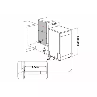 Whirlpool WSFO 3O34 PF X Volně stojící Myčka nádobí Whirlpool WSFO 3O34 PF X Volně stojící Myčka nádobí