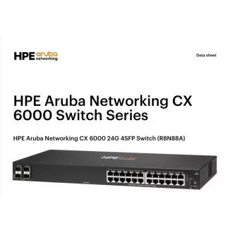 HPE Aruba Networking CX 6000 24G 4SFP Switch R8N88A RENEW