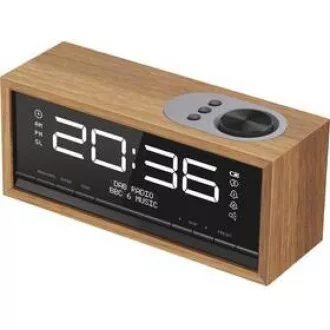 CARNEO C100, rádio DAB+, FM, BT, budík, OLED, wood