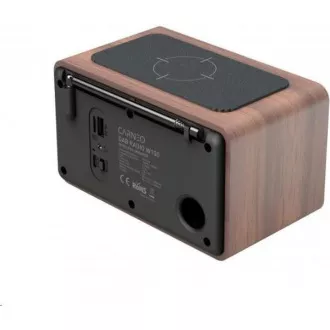 CARNEO W100 Rádio DAB+, FM, BT, Wireless charging, wood