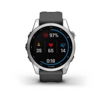 Garmin fenix 7s Glass, Silver/ Graphite Silicone Band, EU Garmin fenix 7s Glass, Silver/ Graphite Silicone Band, EU