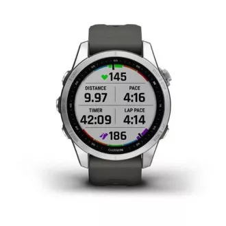 Garmin fenix 7s Glass, Silver/ Graphite Silicone Band, EU Garmin fenix 7s Glass, Silver/ Graphite Silicone Band, EU