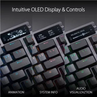 ASUS klávesnice ROG AZOTH, mechanická, Bluetooth, US, černá